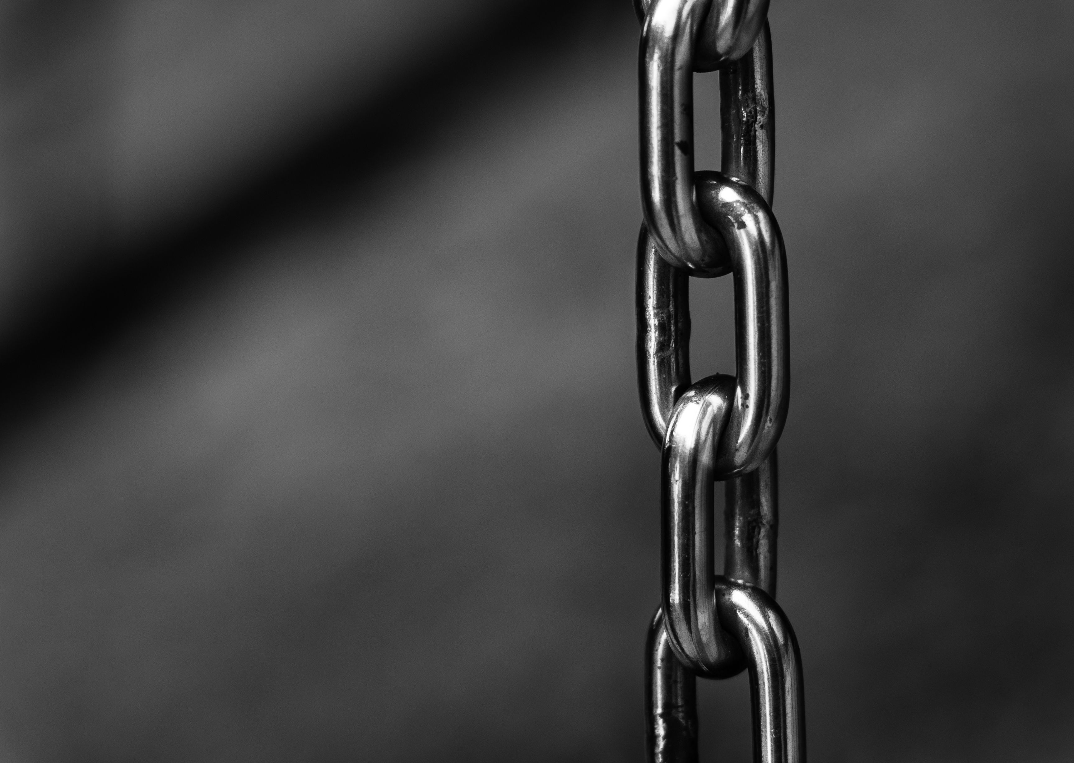 Close-up of a shiny metallic chain link symbolizing the strength of quality backlinks